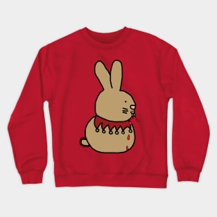 Animals with Sharp Teeth Bunny Rabbit Halloween Horror Crewneck Sweatshirt